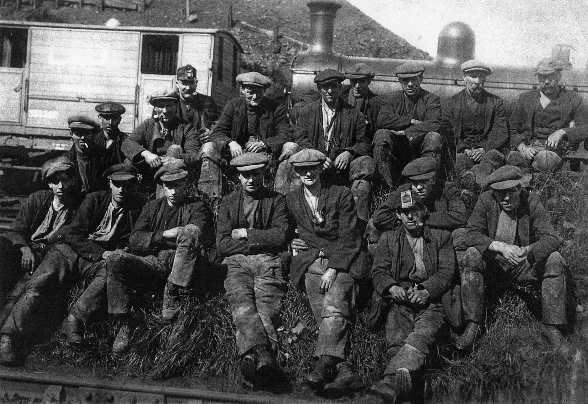 Miners at Dalquhandy Colliery